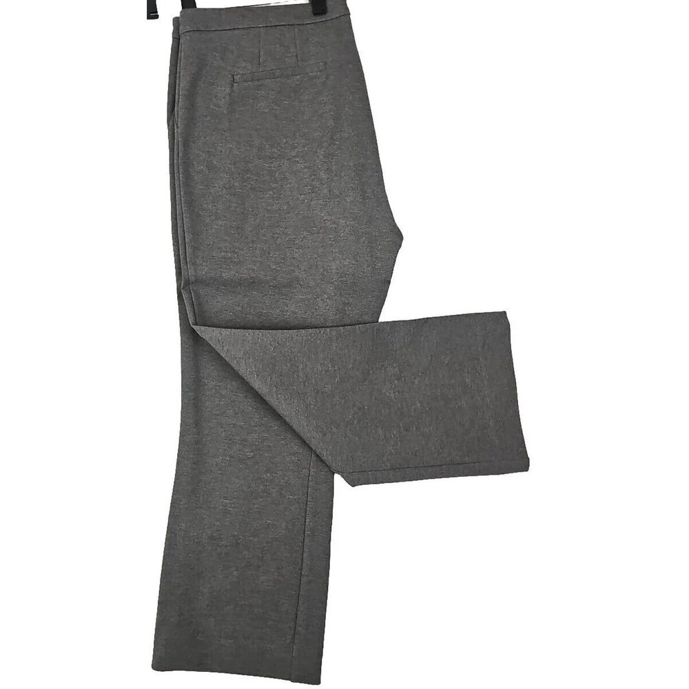 HALOGEN ~Woman Size 16~ Gray Ponte Zip-Up Pants Stretch Inseam--24.5"